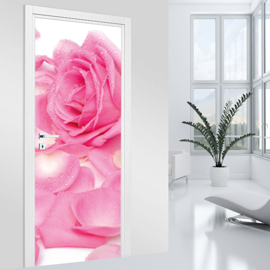 Door Sticker - Decal - Rose Zoom