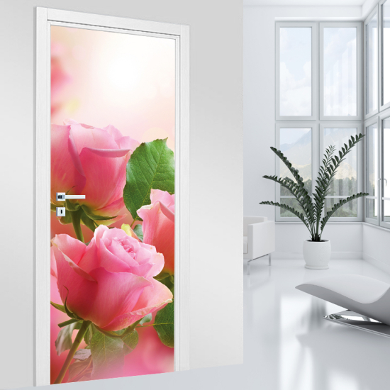 Door Sticker - Decal - Roses