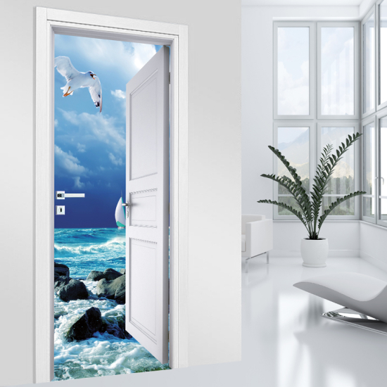 Door Sticker - Decal - Sea