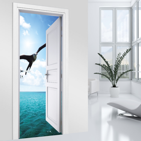 Door Sticker - Decal - Sea Gull