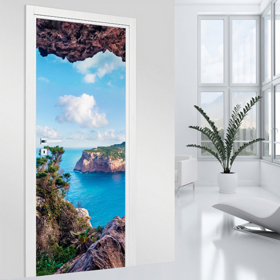 Door Sticker - Decal - Sea View