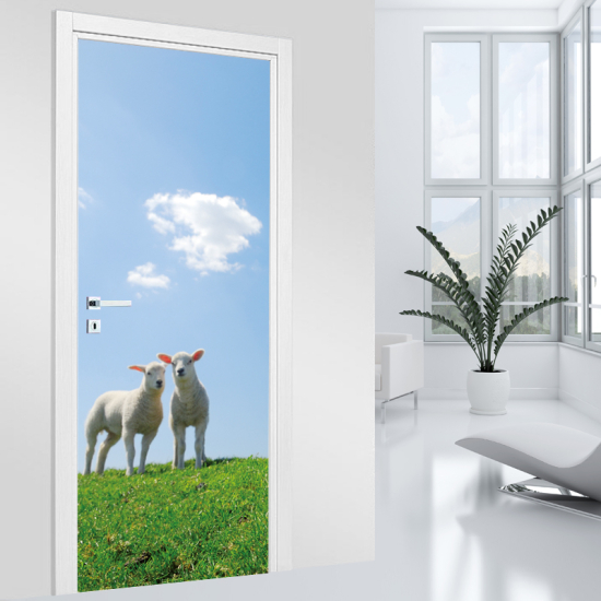 Door Sticker - Decal - Sheep