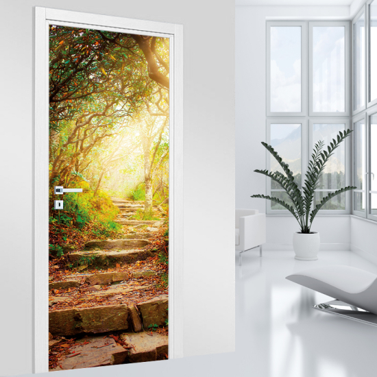 Door Sticker - Decal - Stairway path