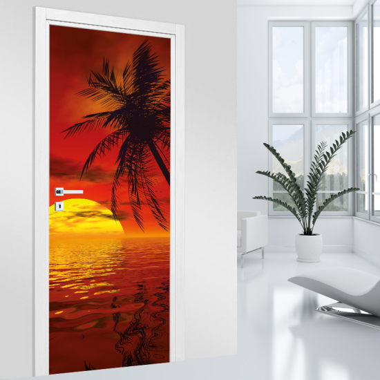 Door Sticker - Decal - Sunset