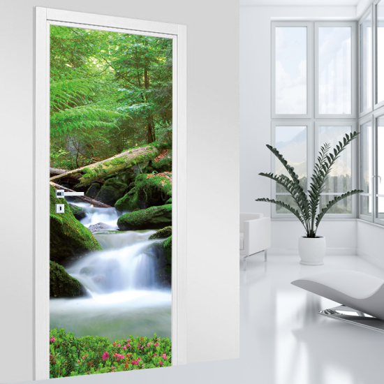 Door Sticker - Decal - Waterfall