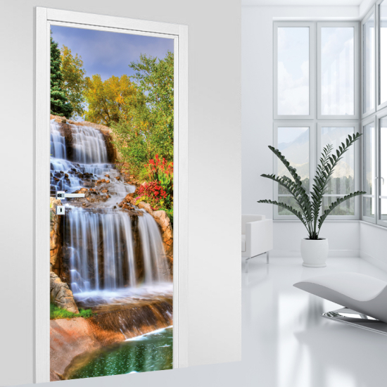 Door Sticker - Decal - Waterfall