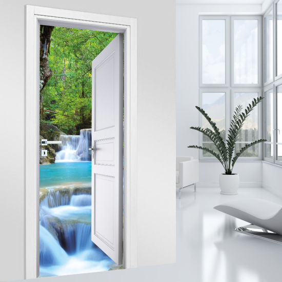 Door Sticker - Decal - Waterfalls