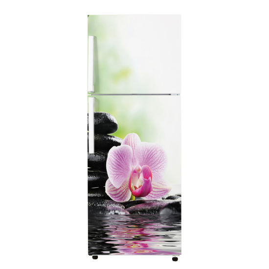 Fridge Sticker - Orchid pebbles