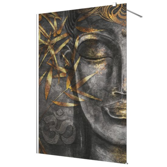 Frosted glass stickers for shower screens and windows - Buddha