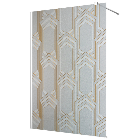 Frosted glass stickers for shower screens and windows - Geometric Pattern