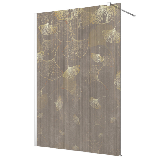 Frosted glass stickers for shower screens and windows - Ginkgo Leaves