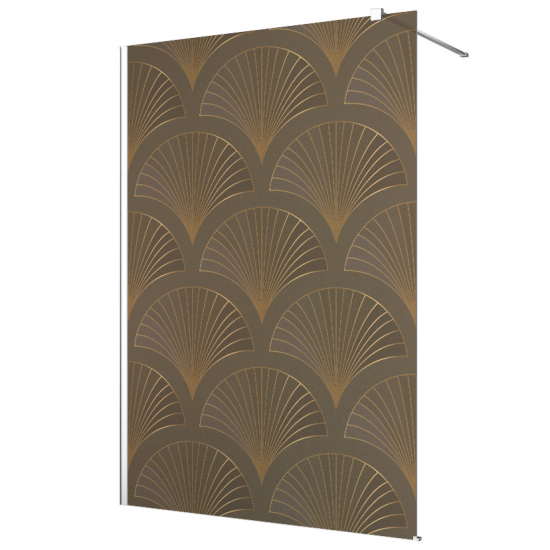 Frosted glass stickers for shower screens and windows - Oriental pattern