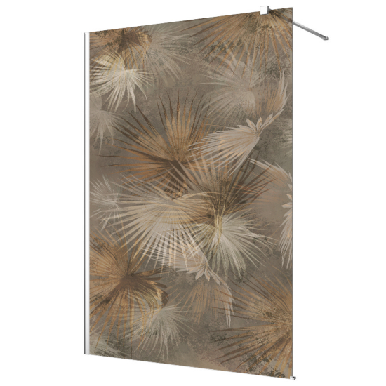 Frosted glass stickers for shower screens and windows - Tropical Leaves