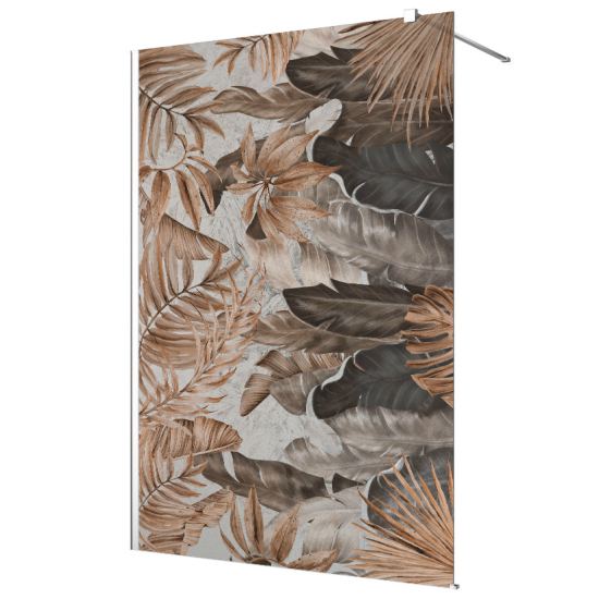 Frosted glass stickers for shower screens and windows - Tropical Leaves