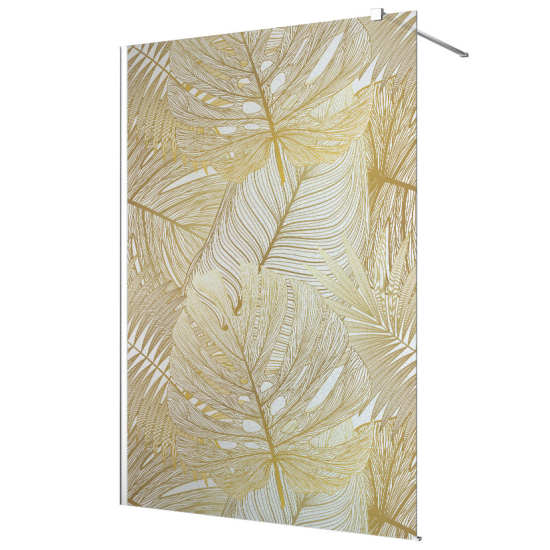 Frosted glass stickers for shower screens and windows - Tropical Leaves