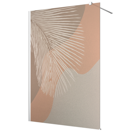 Frosted glass stickers for shower screens and windows - Tropical Leaves