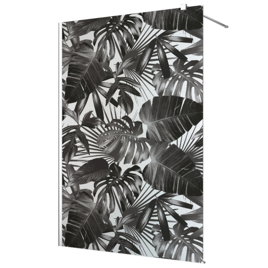 Frosted glass stickers for shower screens and windows - Tropical Leaves