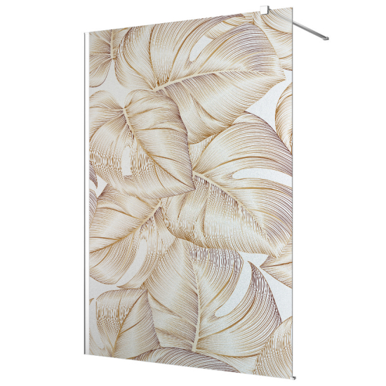 Frosted glass stickers for shower screens and windows - Tropical Leaves