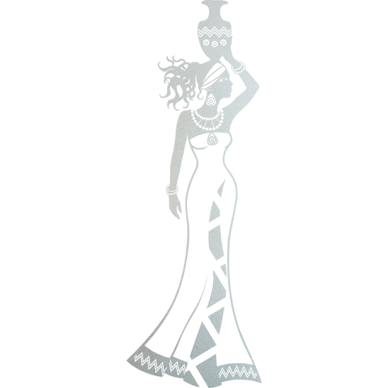 Frosted Window Glass Sticker - African woman