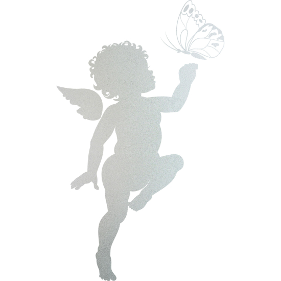 Frosted Window Glass Sticker - Angel