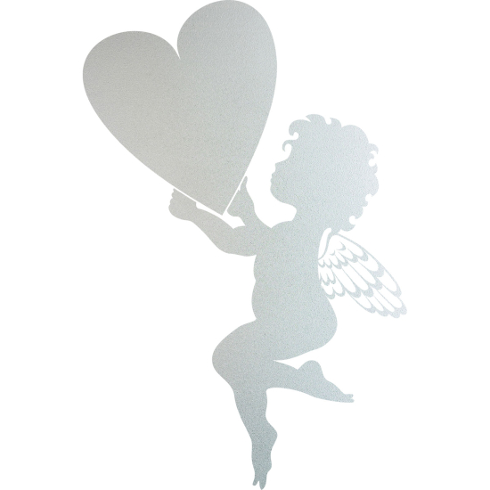 Frosted Window Glass Sticker - Angel Heart