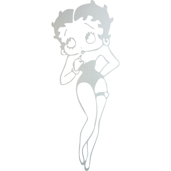 Frosted Window Glass Sticker - Betty Boop