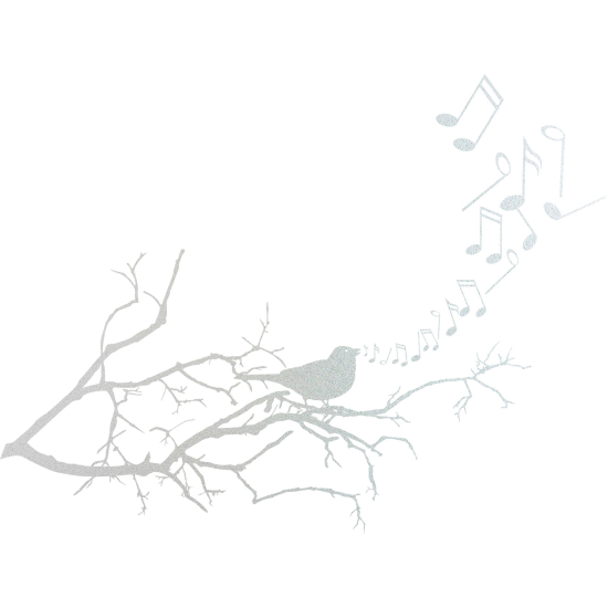 Frosted Window Glass Sticker - Bird Branch