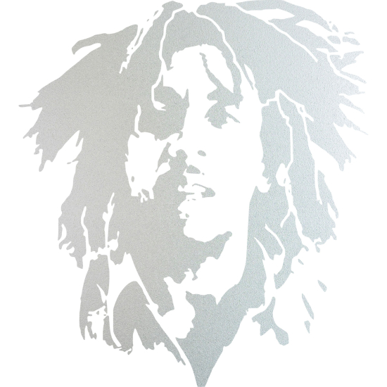 Frosted Window Glass Sticker - Bob Marley