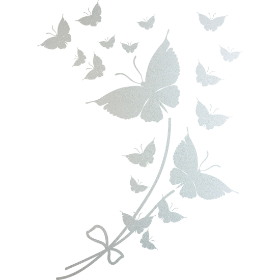 Frosted Window Glass Sticker - Butterflies