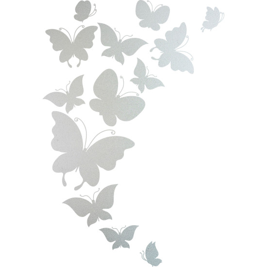 Frosted Window Glass Sticker - Butterflies