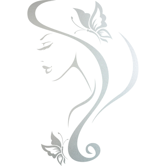 Frosted Window Glass Sticker - Butterfly Face