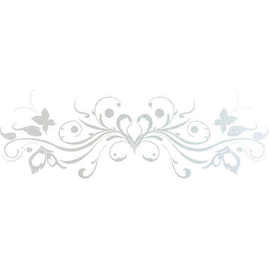 Frosted Window Glass Sticker - Butterfly Headboard