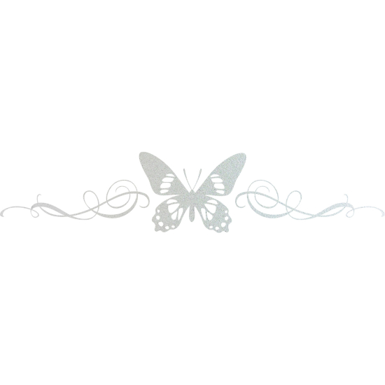 Frosted Window Glass Sticker - Butterfly Headboard