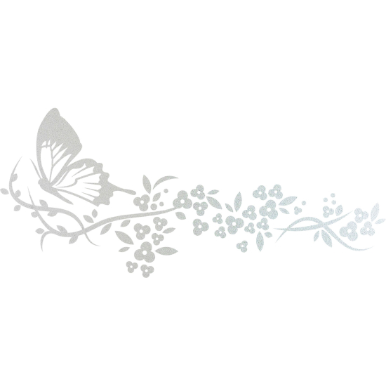 Frosted Window Glass Sticker - Butterfly Trail