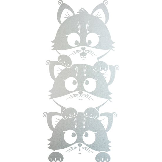 Frosted Window Glass Sticker - Cats