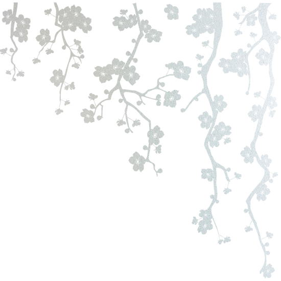 Frosted Window Glass Sticker - Cherry Tree Branches