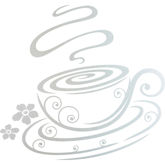 Frosted Window Glass Sticker - Coffee cup