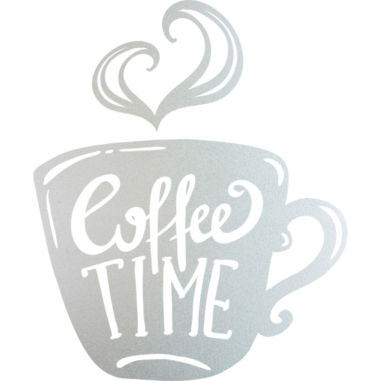 Frosted Window Glass Sticker - Coffee Time