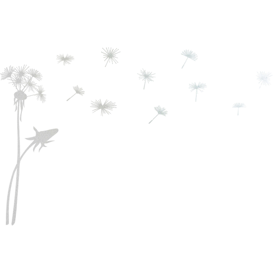 Frosted Window Glass Sticker - Dandelion