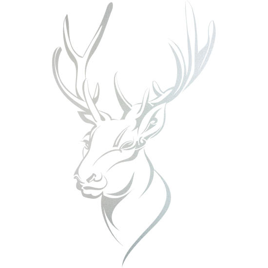 Frosted Window Glass Sticker - Deer head