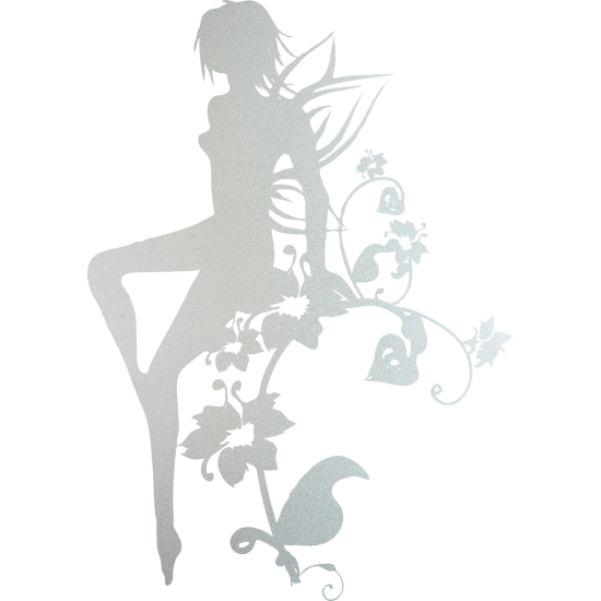 Frosted Window Glass Sticker - Fairy Flowers