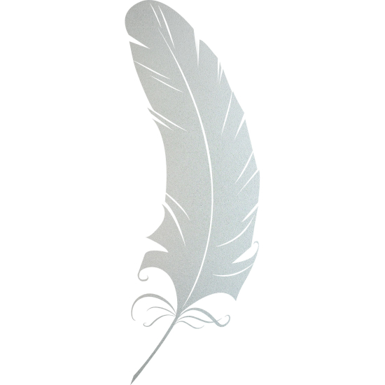 Frosted Window Glass Sticker - Feather