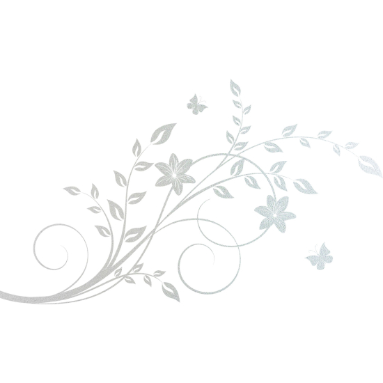 Frosted Window Glass Sticker - Floral branch