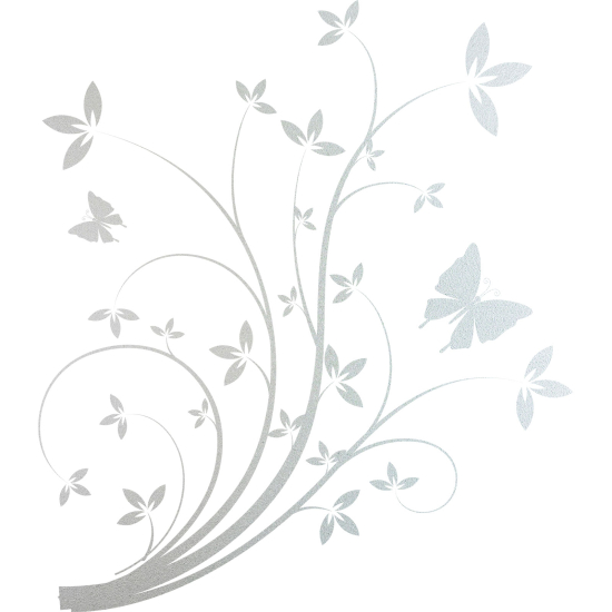 Frosted Window Glass Sticker - Floral branch