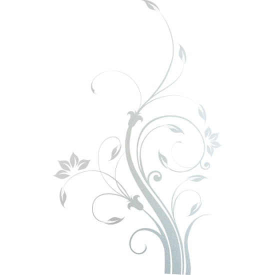 Frosted Window Glass Sticker - Floral branch