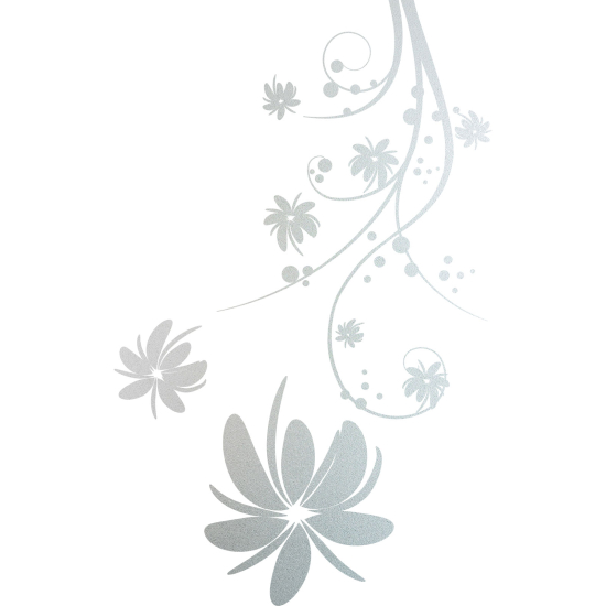 Frosted Window Glass Sticker - Floral branch