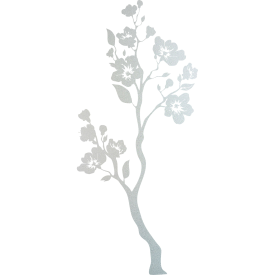 Frosted Window Glass Sticker - Floral branch