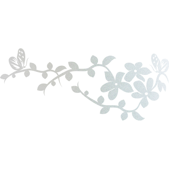 Frosted Window Glass Sticker - Floral branch