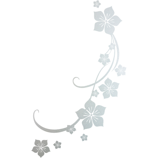 Frosted Window Glass Sticker - Floral branch