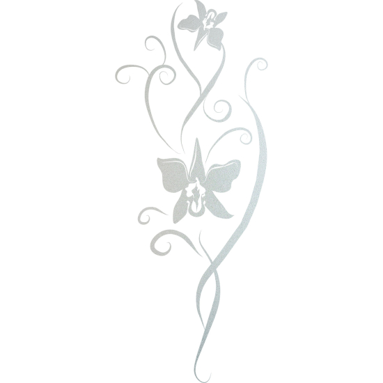 Frosted Window Glass Sticker - Floral composition